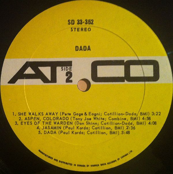 Dada - Dada | Atco Records (SD 33-352) - 4