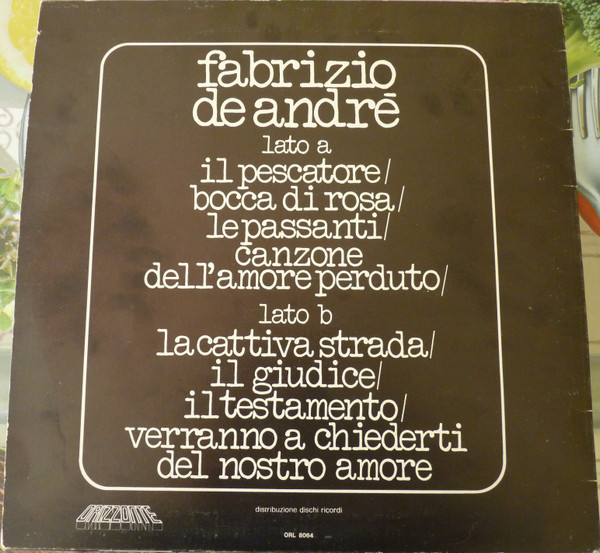Fabrizio De André - Fabrizio De André | Ricordi (ORL 8064)