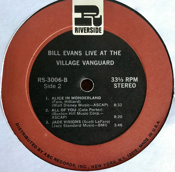 Bill Evans - Live At The Village Vanguard | Riverside Records (RS-3006) - 4 Bill Evans - Live At The Village Vanguard | Riverside Records (RS-3006) - 4