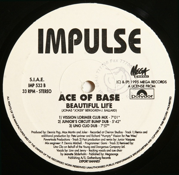 Ace Of Base - Beautiful Life | Impulse (IMP 533) - 2 Ace Of Base - Beautiful Life | Impulse (IMP 533) - 2
