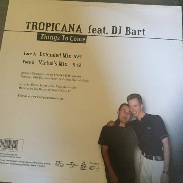 Tropicana Feat DJ Bart - Things To Come | Airplay Records (015 289-1) - 2 Tropicana Feat DJ Bart - Things To Come | Airplay Records (015 289-1) - 2