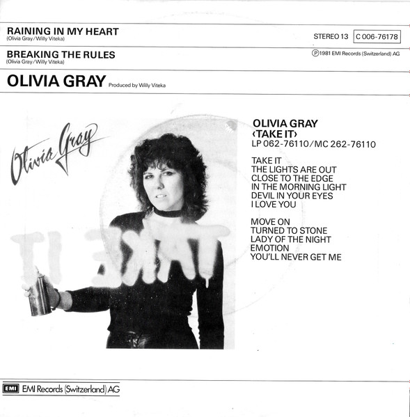 Olivia Gray - Raining In My Heart | EMI (13 C 006-76178) - 2
