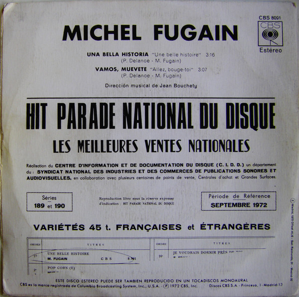 Michel Fugain - Una Bella Historia | CBS (CBS 8091) - 2