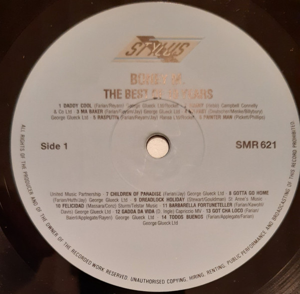 Boney M. - The Best Of 10 Years | Stylus Music (SMR 621) - 3