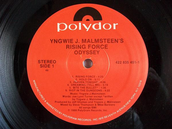 Yngwie J. Malmsteen's Rising Force - Odyssey | Polydor (835 451-1) - 2