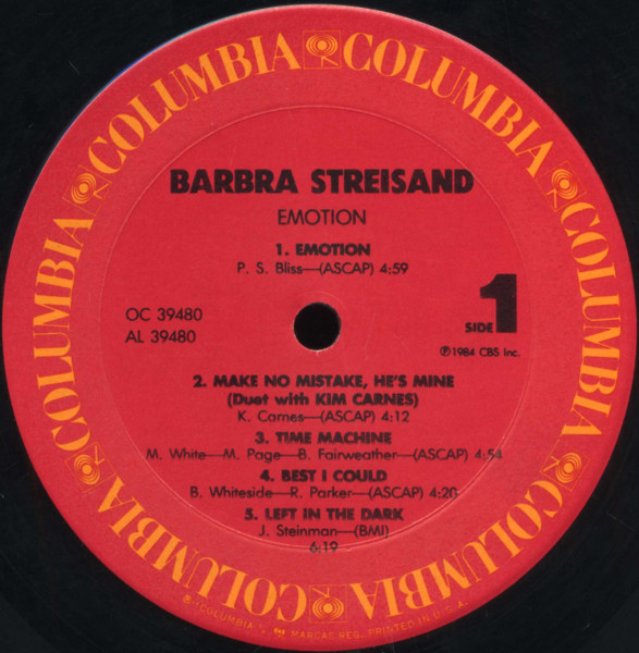 Barbra Streisand - Emotion | Columbia (OC 39480) - 3 Barbra Streisand - Emotion | Columbia (OC 39480) - 3