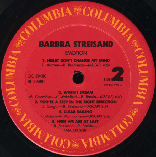 Barbra Streisand - Emotion | Columbia (OC 39480) - 4 Barbra Streisand - Emotion | Columbia (OC 39480) - 4