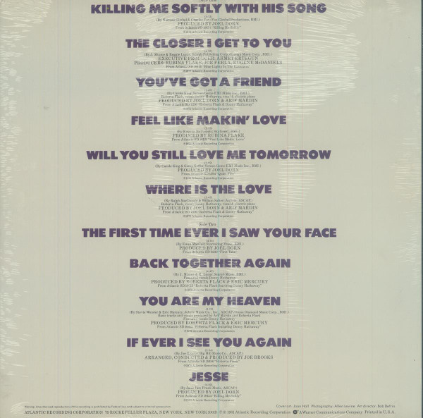 Roberta Flack - The Best Of Roberta Flack | Atlantic (SD 19317) - 4 Roberta Flack - The Best Of Roberta Flack | Atlantic (SD 19317) - 4