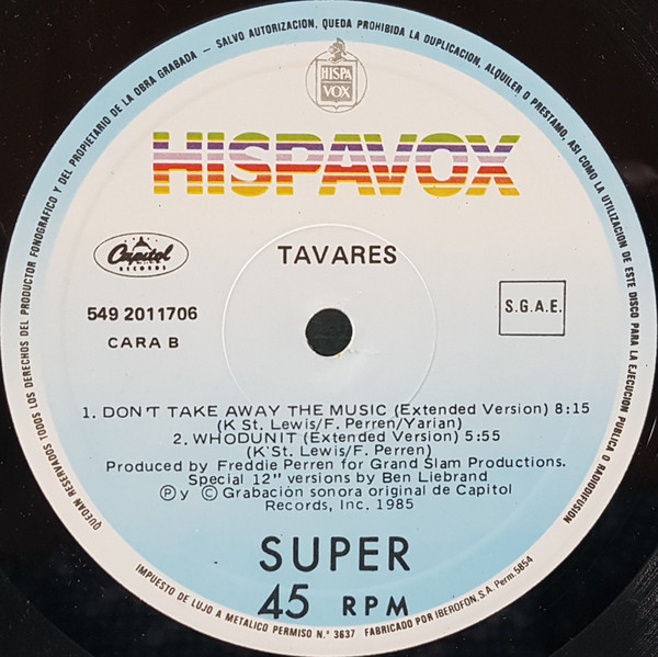 Tavares - Heaven Must Be Missing An Angel (Irresistible Angel Mix) | Capitol Records (549 2011706) - 4