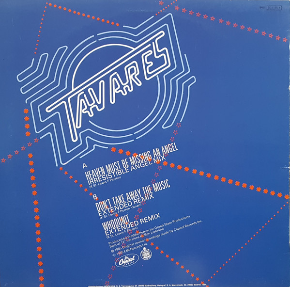 Tavares - Heaven Must Be Missing An Angel (Irresistible Angel Mix) | Capitol Records (549 2011706) - 3