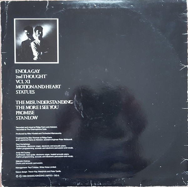 Orchestral Manoeuvres In The Dark - Organisation | Dindisc (DID 6) - 2