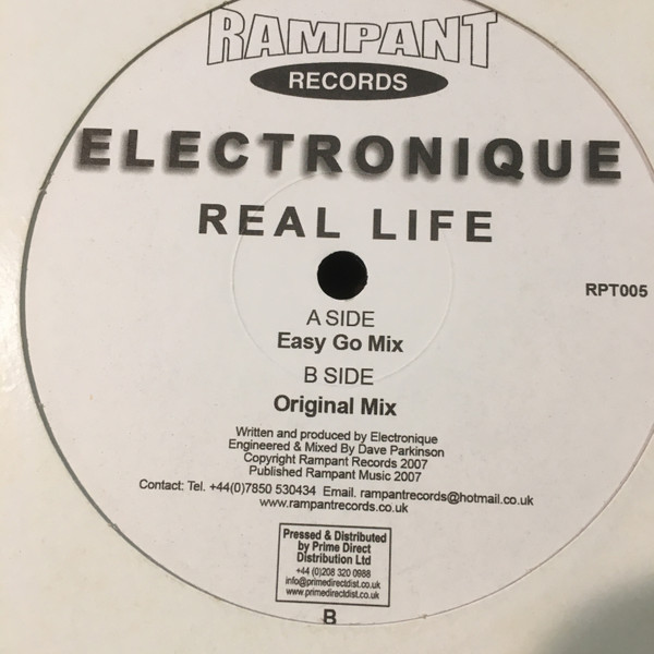 Electronique - Real Life | Rampant Records (RPT 005) Electronique - Real Life | Rampant Records (RPT 005)