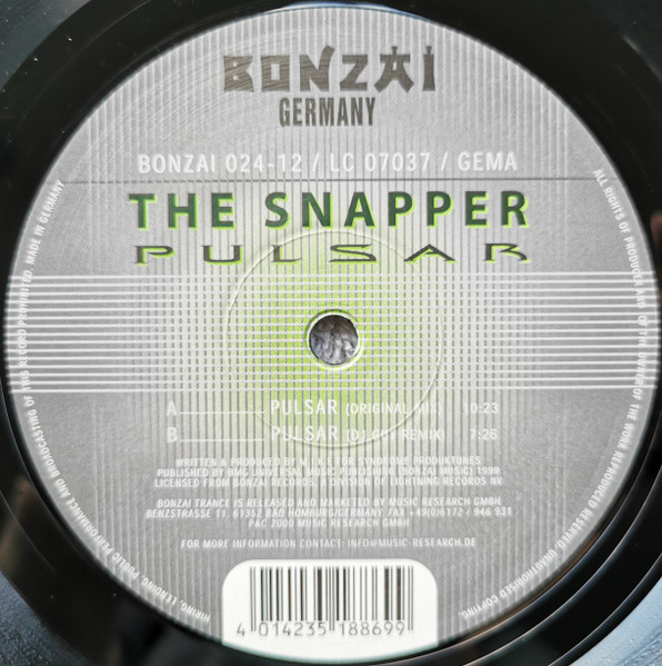 The Snapper - Pulsar | Bonzai Germany (BONZAI 024-12) - 2