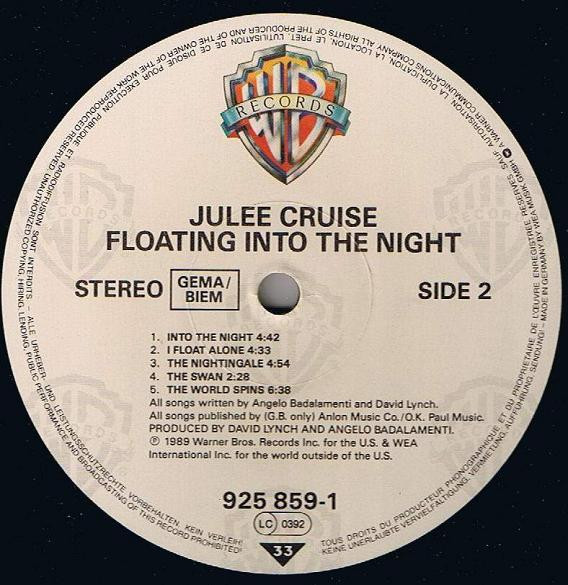Julee Cruise - Floating Into The Night | Warner Bros. Records (925 859-1) - 4 Julee Cruise - Floating Into The Night | Warner Bros. Records (925 859-1) - 4