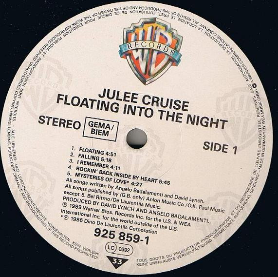 Julee Cruise - Floating Into The Night | Warner Bros. Records (925 859-1) - 3 Julee Cruise - Floating Into The Night | Warner Bros. Records (925 859-1) - 3