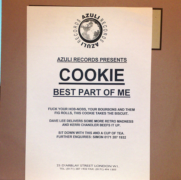 Cookie - Best Part Of Me (Joey Negro / Kerri Chandler Mixes) | Azuli Records (AZNY 73) - 2