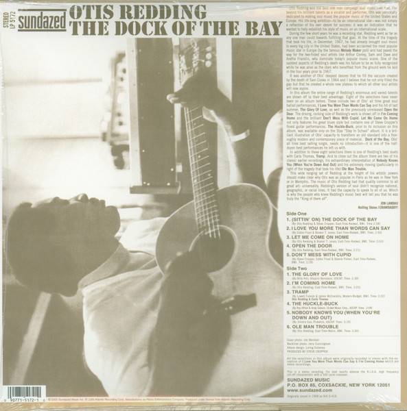 Otis Redding - The Dock Of The Bay | Sundazed Music (LP 5172) - 2