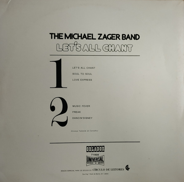 The Michael Zager Band - Let's All Chant | Orlador (71 935) - 2