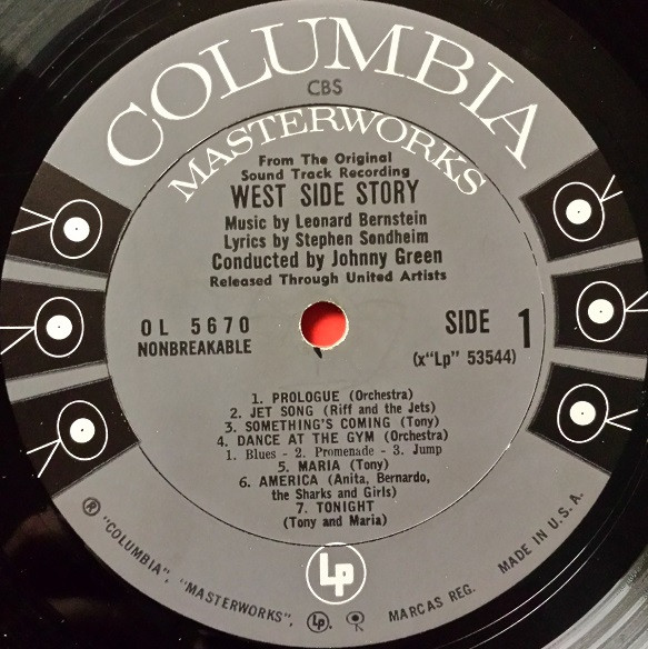 Leonard Bernstein - West Side Story (The Original Sound Track Recording) | Columbia Masterworks (OL 5670) - 3 Leonard Bernstein - West Side Story (The Original Sound Track Recording) | Columbia Masterworks (OL 5670) - 3