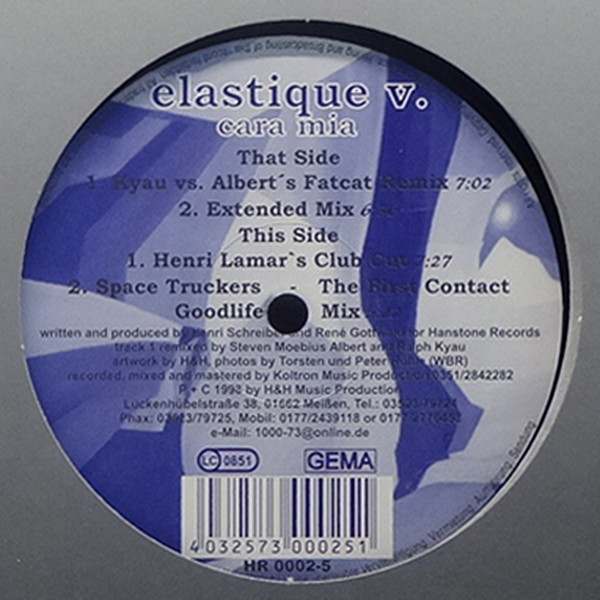 Elastique V. - Cara Mia | Hanstone Records (HR 0002-5) - 2