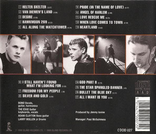 U2 - Rattle And Hum | Island Records (CDCID U27) - 2