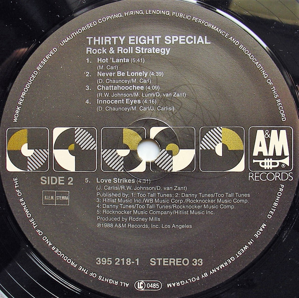 38 Special - Rock & Roll Strategy | A&M Records (395 218-1) - 4