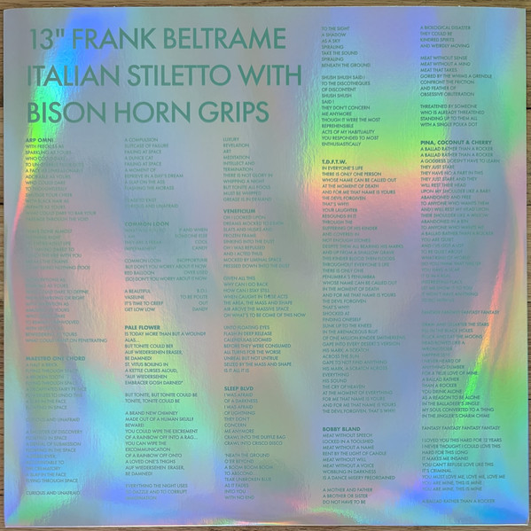 Xiu Xiu - 13" Frank Beltrame Italian Stiletto with Bison Horn Grips | Polyvinyl Record Company (PRC-494) - 4