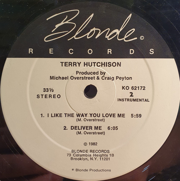 Terry Hutchison - I Like The Way You Love Me | Blonde Records (KO 62172)