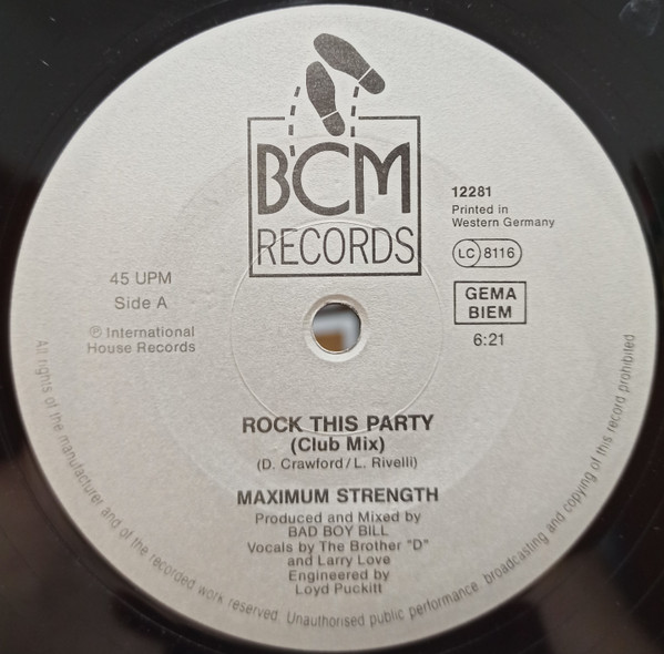 Maximum Strength - Rock This Party | BCM Records (12281) - 3