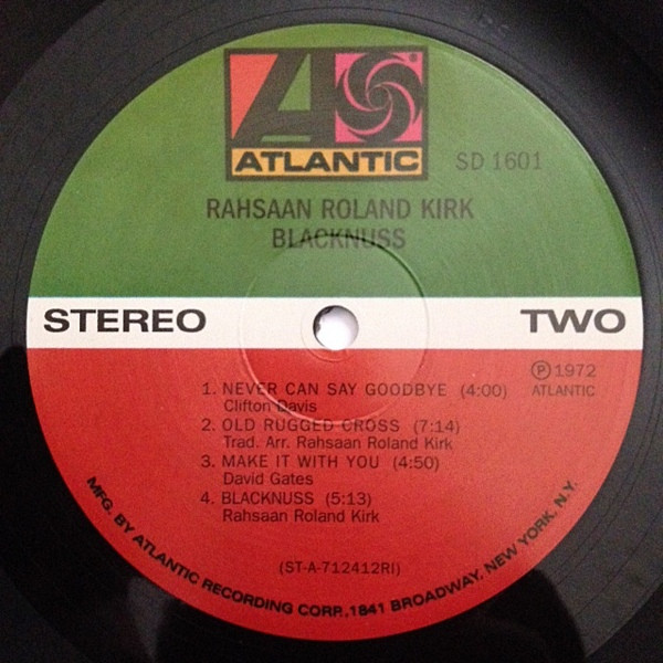 Roland Kirk - Blacknuss | Atlantic (SD 1601) - main Roland Kirk - Blacknuss | Atlantic (SD 1601) - main