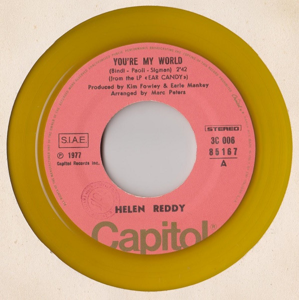Helen Reddy - You're My World | Capitol Records (3C 006-85167) - 3