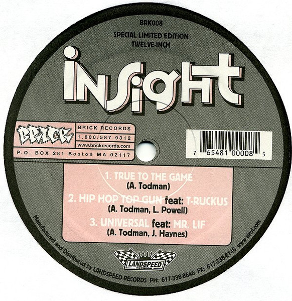 Insight - True To The Game / Hip Hop Top Gun / Universal | Brick Records (BRK008) - 3