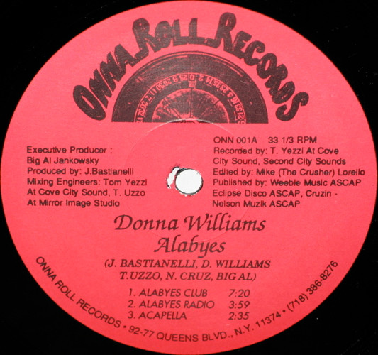 Donna Williams - Alabyes | Onna Roll (ONN 001) - main
