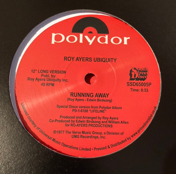 Roy Ayers Ubiquity - Running Away / Love Will Bring Us Back Together | South Street Disco (SSD65005P) - main Roy Ayers Ubiquity - Running Away / Love Will Bring Us Back Together | South Street Disco (SSD65005P) - main