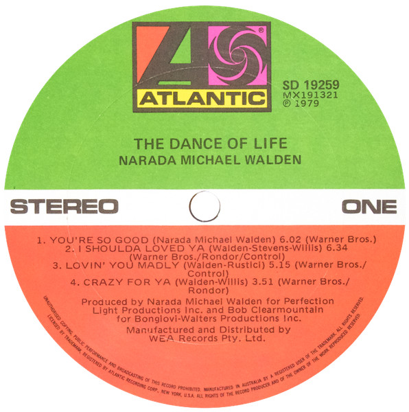 Narada Michael Walden - The Dance Of Life | Atlantic (SD 19259) - 2