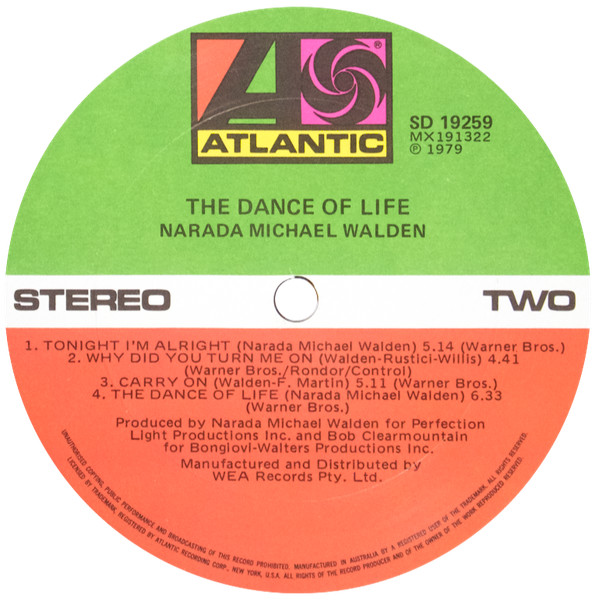 Narada Michael Walden - The Dance Of Life | Atlantic (SD 19259) - 3