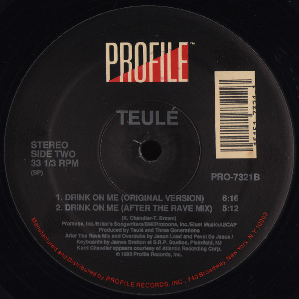 Teulé - Drink On Me | Profile Records (PRO-7321) - 2 Teulé - Drink On Me | Profile Records (PRO-7321) - 2