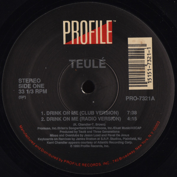 Teulé - Drink On Me | Profile Records (PRO-7321)