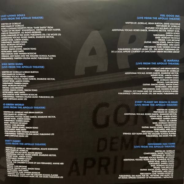 Gorillaz - Demon Days Live From The Apollo Theater | Parlophone (5021732526007) - 4