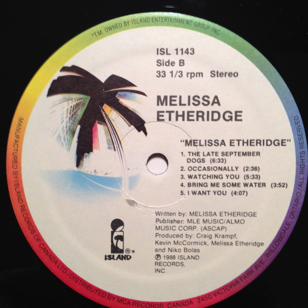 Melissa Etheridge - Melissa Etheridge | Island Records (ISL 1143) - 4 Melissa Etheridge - Melissa Etheridge | Island Records (ISL 1143) - 4