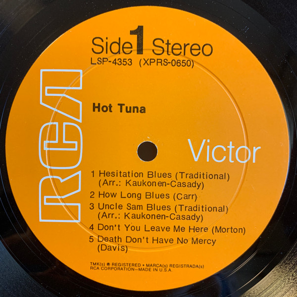 Hot Tuna - Hot Tuna | RCA Victor (LSP-4353) - 3 Hot Tuna - Hot Tuna | RCA Victor (LSP-4353) - 3