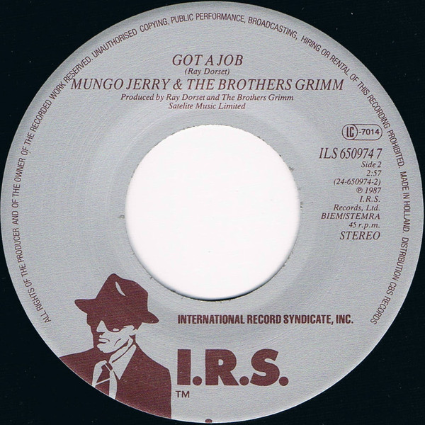 Mungo Jerry & The Brothers Grimm - In The Summertime | I.R.S. Records (ILS 650974 7) - 4