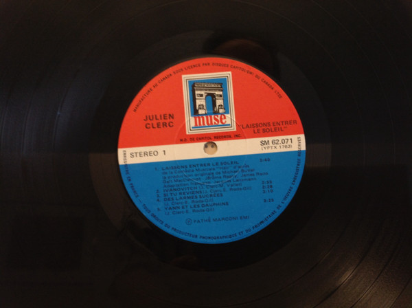Julien Clerc - Laissons Entrer Le Soleil [Vinyl] | Muse (SM 62.071) - 3