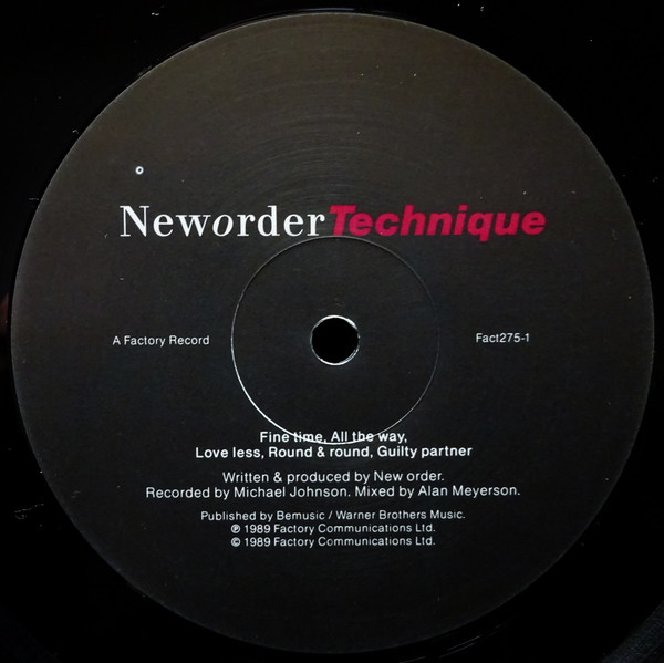 New Order - Technique | Factory (Fact275) - 3