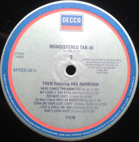 Them Featuring Van Morrison - Them Featuring Van Morrison | Decca (TAB 45) - 4