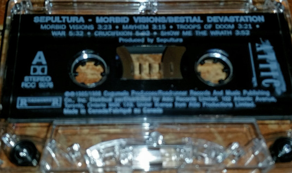 Sepultura - Morbid Visions / Bestial Devastation [Cassette] | Roadrunner Records (RCC 9276) - 4