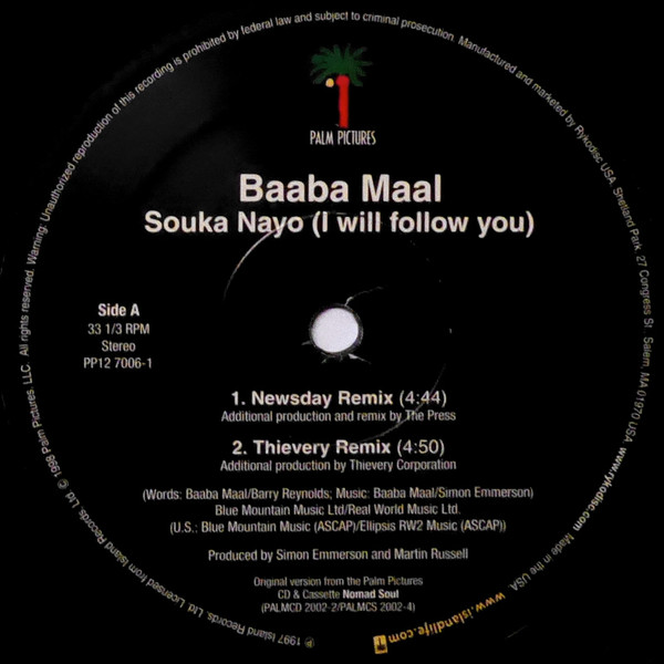 Baaba Maal - Souka Nayo (I Will Follow You) | Palm Pictures (PP12 7006-1) - 2 Baaba Maal - Souka Nayo (I Will Follow You) | Palm Pictures (PP12 7006-1) - 2