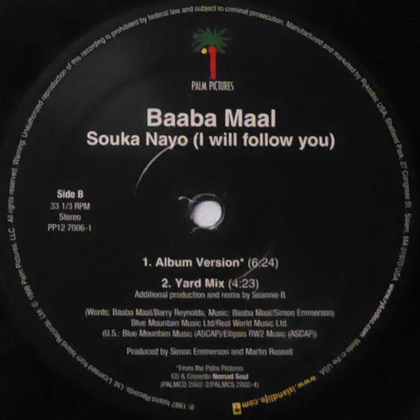 Baaba Maal - Souka Nayo (I Will Follow You) | Palm Pictures (PP12 7006-1) - 3 Baaba Maal - Souka Nayo (I Will Follow You) | Palm Pictures (PP12 7006-1) - 3