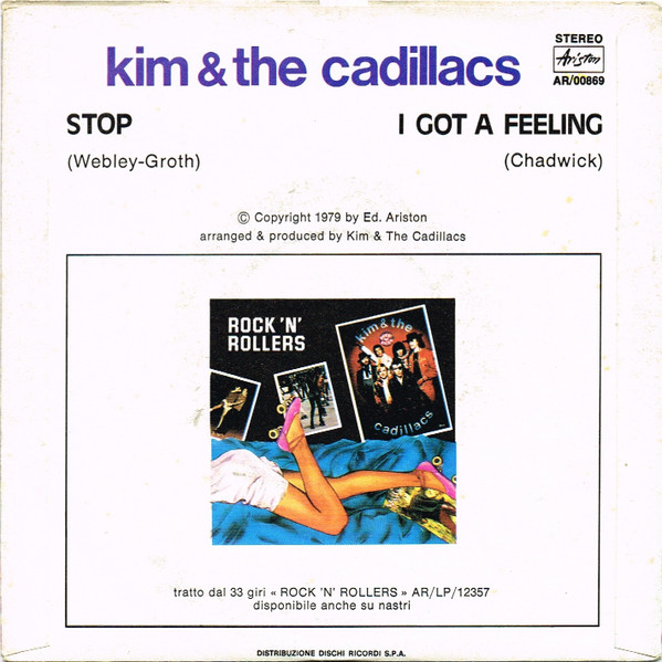 Kim & The Cadillacs - Stop | Ariston (AR/00869) - 2
