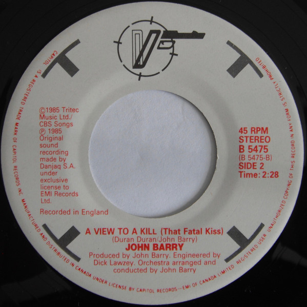Duran Duran - A View To A Kill (7") [Vinyl] | Capitol Records (B 5475) - 4